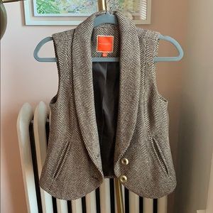 ModCloth Brown Herringbone Vest
